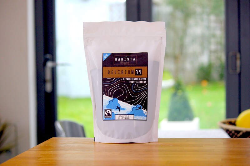 Delirium 74 fresh coffee, coffee beans, arabica coffee, fairtrade coffee, recyclable packaging, ethically sourced, sustainable coffee